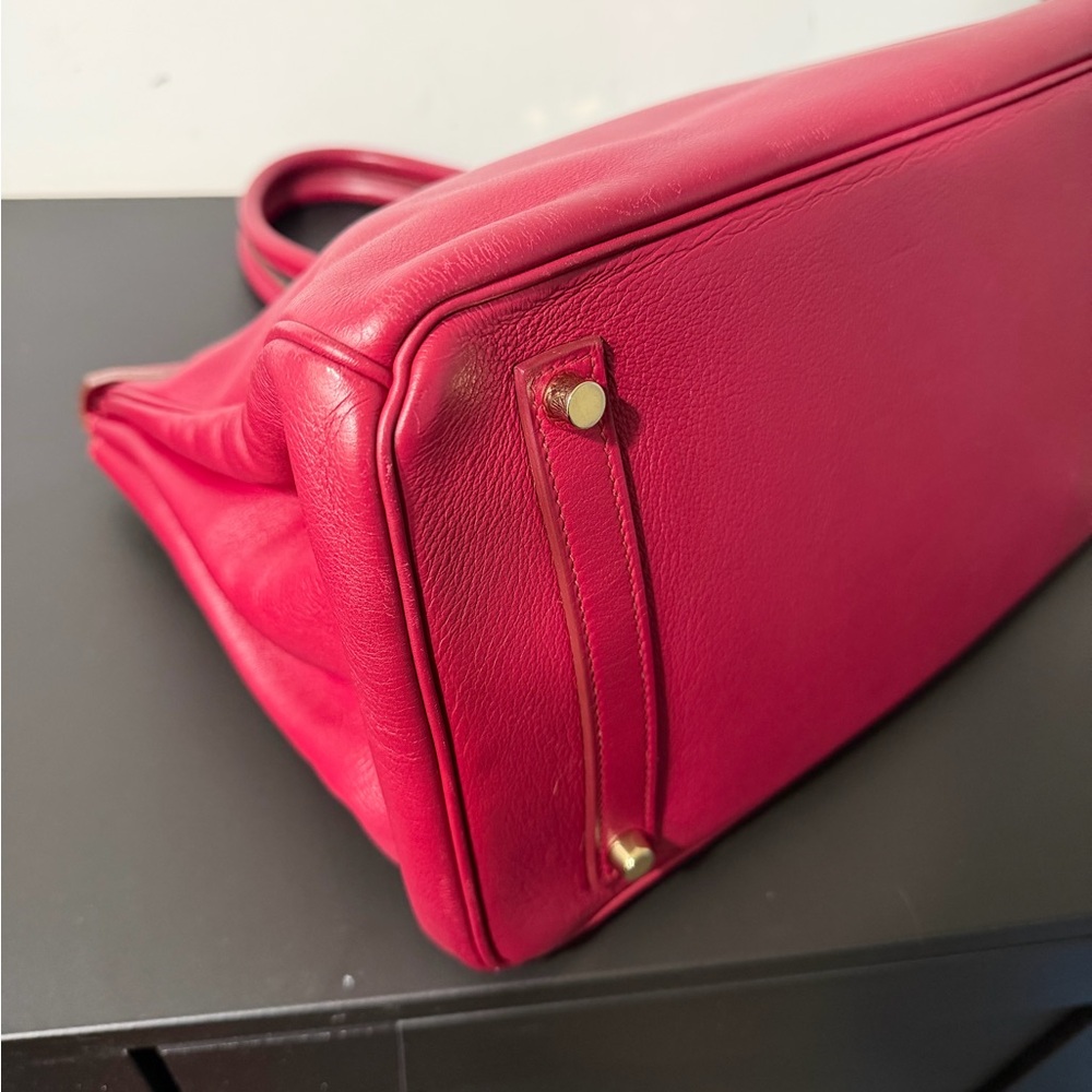 Authentic Hermes’ rouge roubis birkin 35 - Picture 8 of 13